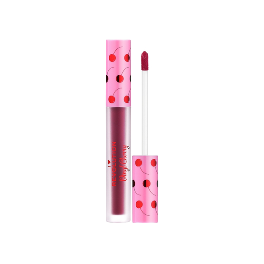 I Heart Revolution Vinyl Cherry Liquid Lipstick Black Forest