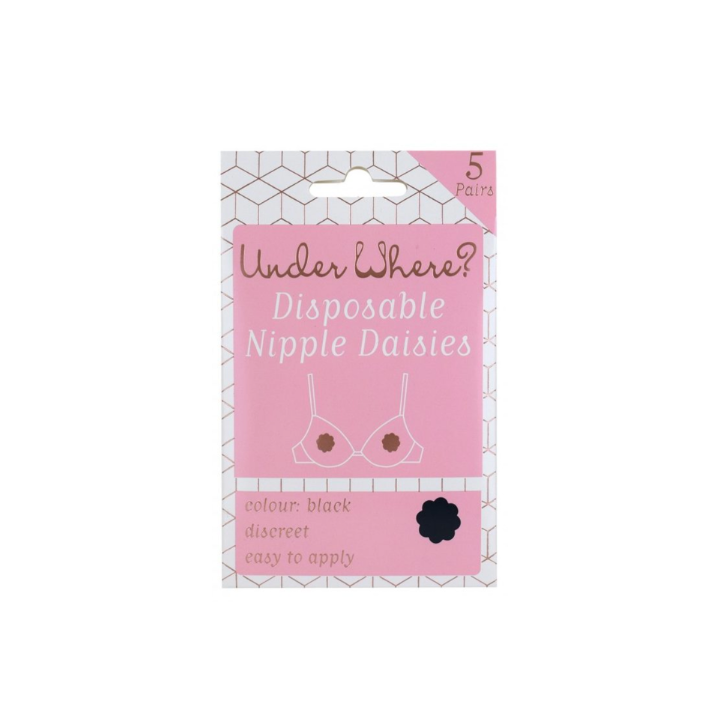 Under Where Nipple Daisies 5 Pack Black
