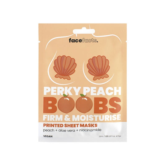 Face Facts Perky Peach Boobs Firm & Moisturise Sheet Mask W Peach + Aloe Vera + Niacinamide