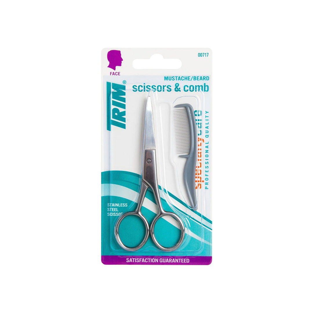 Trim Mustache & Beard Scissors with Comb Beauty Outlet