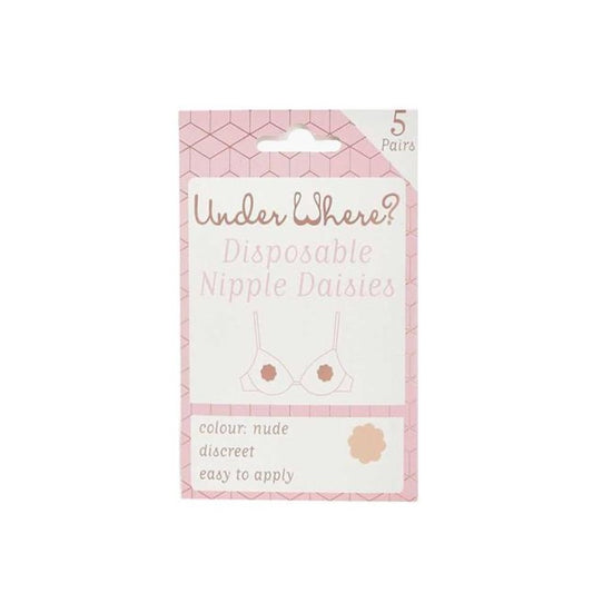 Under Where Disposable Nipple Daisies 5 Pack Nude