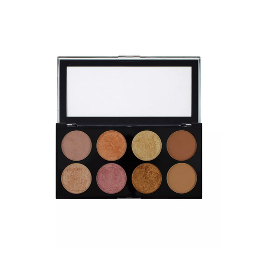 Tester Revolution Blush & Contour Golden Sugar 2 Rose Gold Palette