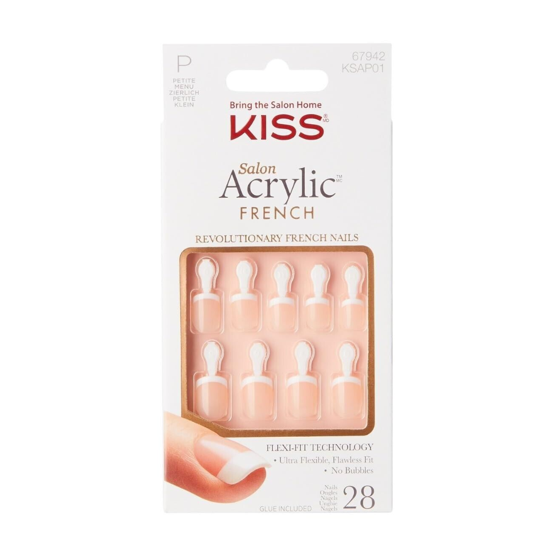 Kiss Salon Acrylic French Petite Length 67942