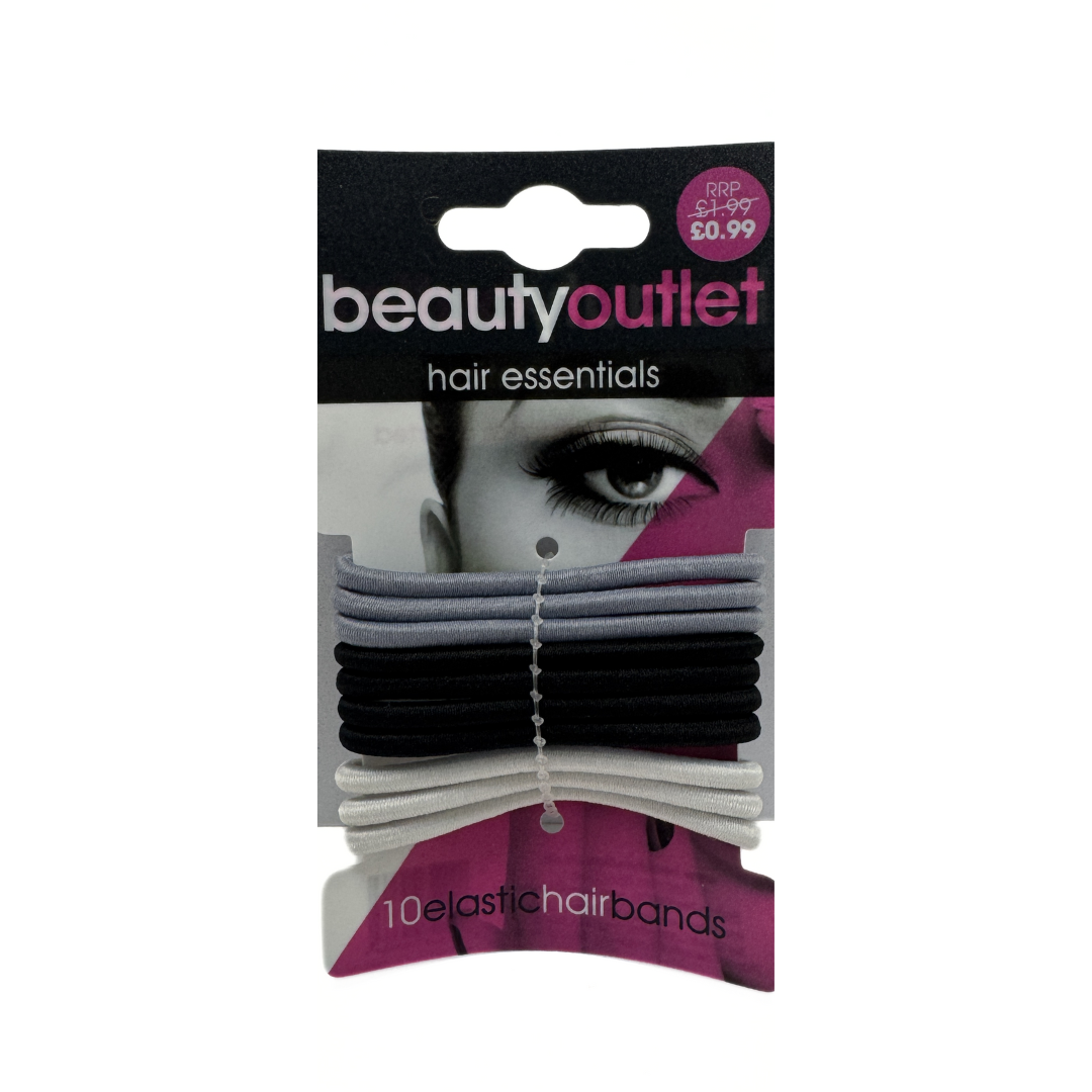 Beauty Outlet 10 Grey Black White Elastics BEAU164