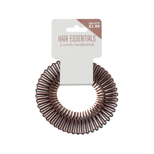 Beauty Outlet 2 Comb Headband Tortoise/Black BEAU709