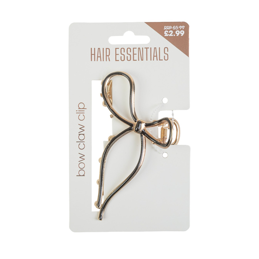 Beauty Outlet Bow Claw Clip Metal Black BEAU714