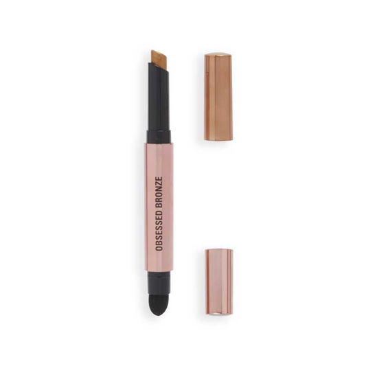 Tester Revolution Lustre Wand Eyeshadow Stick Obsessed Bronze