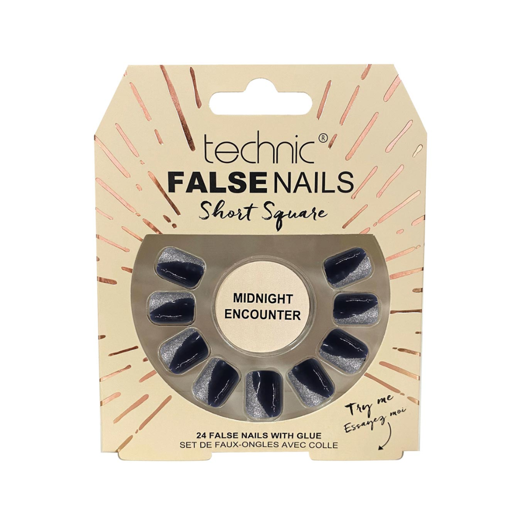 Technic Medium Coffin False Nails Midnight Encounter