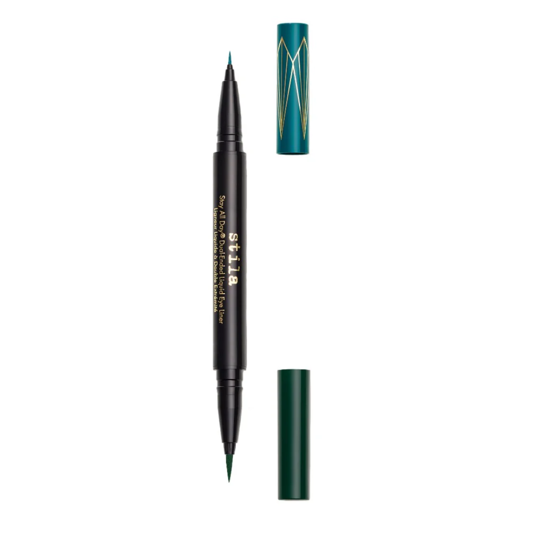 Stila Stay All Day Dual Ended Waterproof Liquid Eyeliner Original Intense Jade & Micro Tip Teal