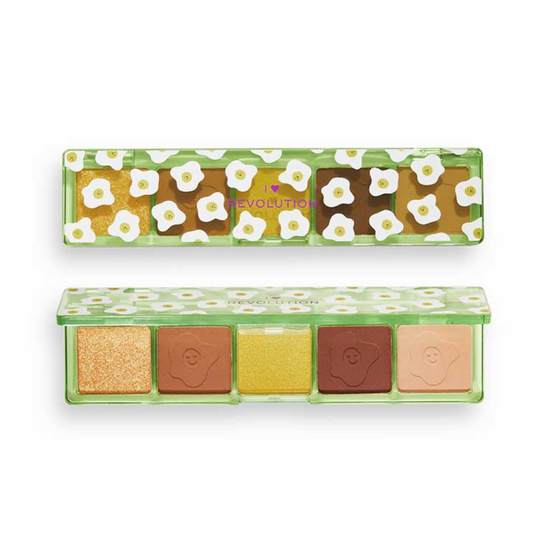 TESTER Revolution I Heart Revolution Mini Match Eyeshadow Palette Fried Egg