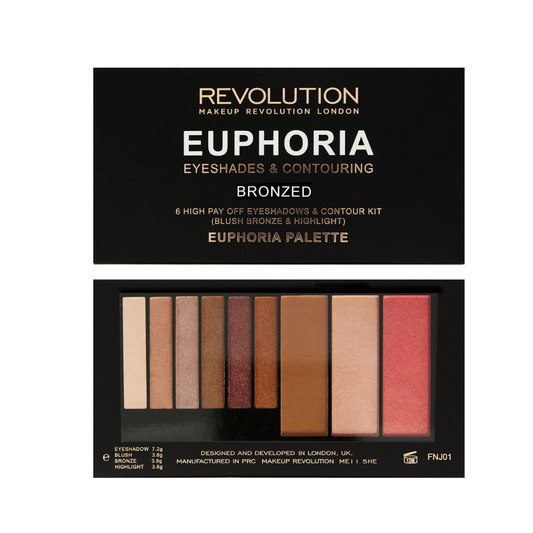 Revolution Reloaded Eyeshadow Palette Euphoria Bronzed
