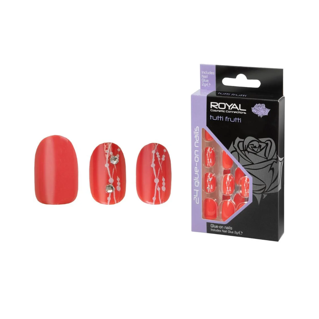 Royal Cosmetics 24 Tutti Frutti Standard Nails + 2g Glue