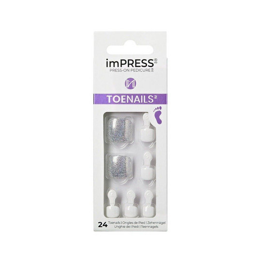 Kiss Impress ToeNails White Sky 89596