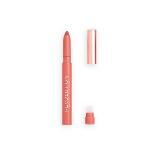 Tester Revolution Velvet Kiss Lip Crayon White Wedding