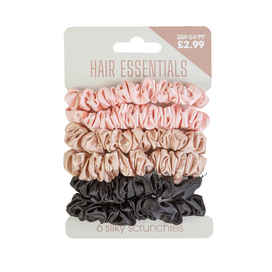 Beauty Outlet 6 Silky Scrunchies BEAU624