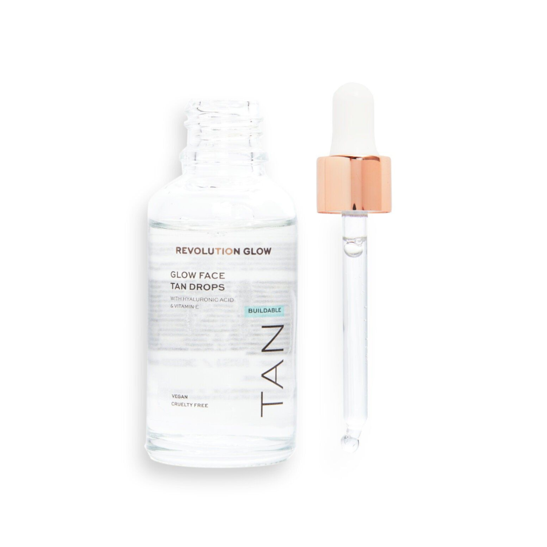 Revolution Glow Face Buildable Tan Drops W Hyaluronic Acid & Vitamin E