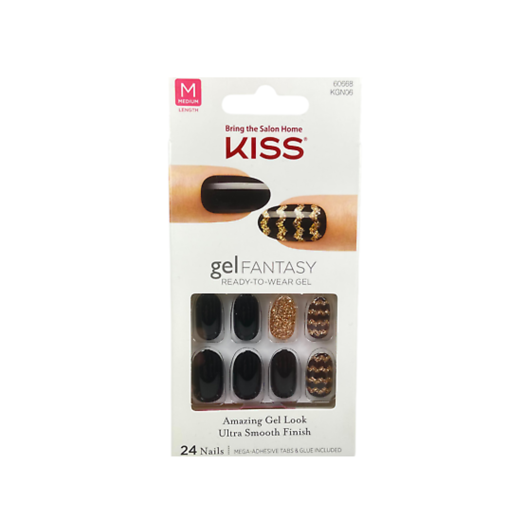 Kiss Gel Fantasy Nails 60668 black