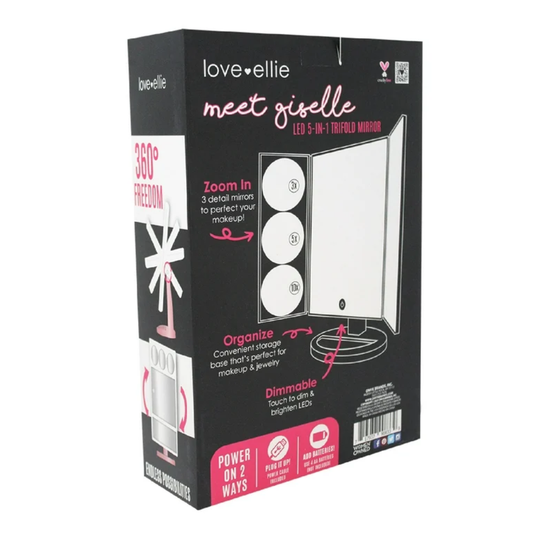 Onyx Professional Love Ellie Meet Giselle LED 5-In-1 Trifold Mirror