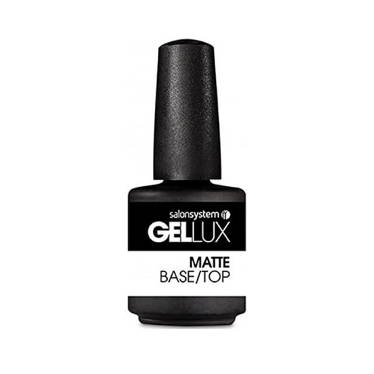 Salon System Gellux Gel Matte Base/Top Coat Nail Polish, 15 ml