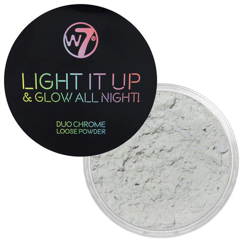 W7 Light It Up & Glow All Night Duo Chrome Loose Powder On Air