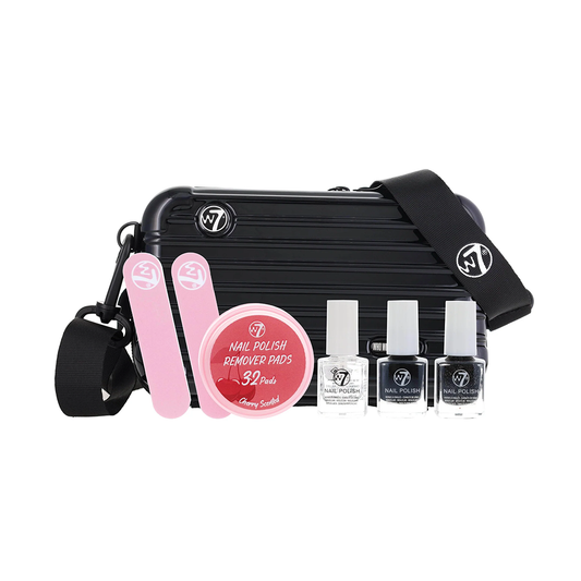 W7 Nail Collection Blackout Glimmer Travel Case