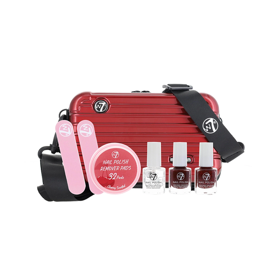 W7 Nail Collection Crimson Hour Travel Case