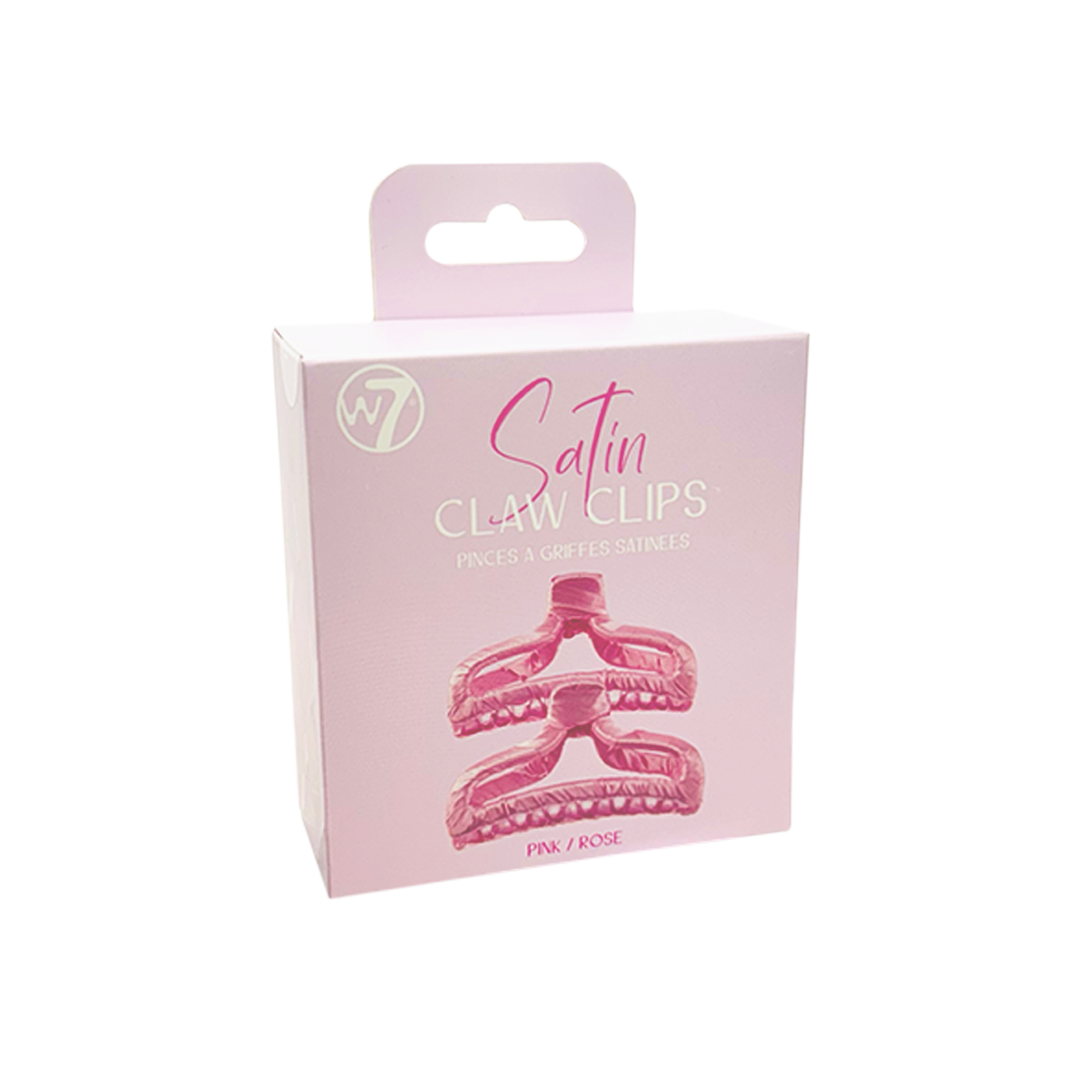 W7 Satin Claw Hair Clip Set Pink