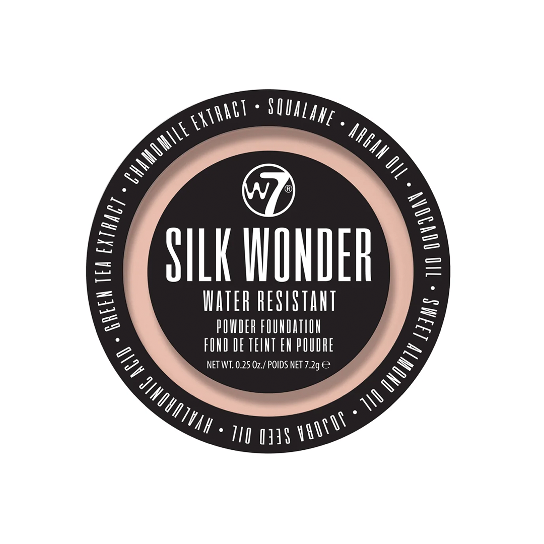 W7 Silk Wonder Water Resistant Powder Foundation Natural Beige