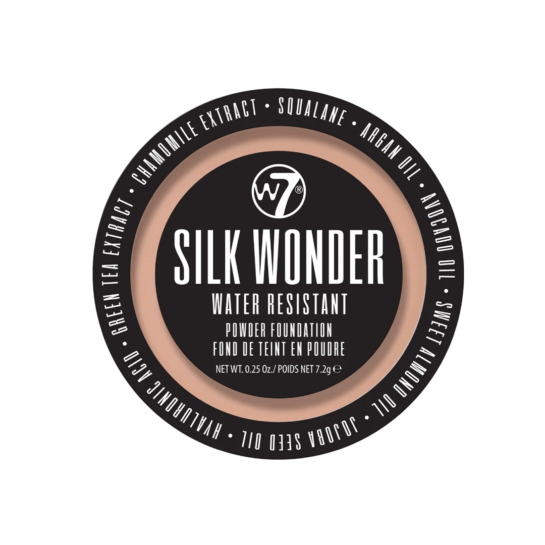 W7 Silk Wonder Water Resistant Powder Foundation Warm Beige