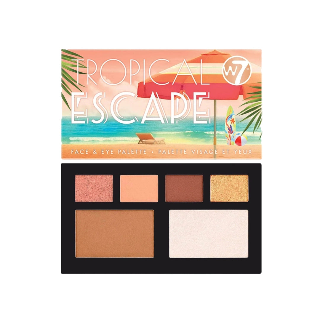 W7 Tropical Escape Face & Eyeshadow Palette Golden