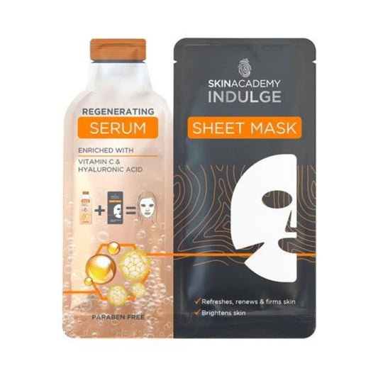 Skin Academy Regenerating Serum Sheet Mask Enriched With Vitamin C & Hyaluronic Acid