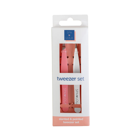 Spa By Lola Slanted & Pointed Tweezer Set BEAU536