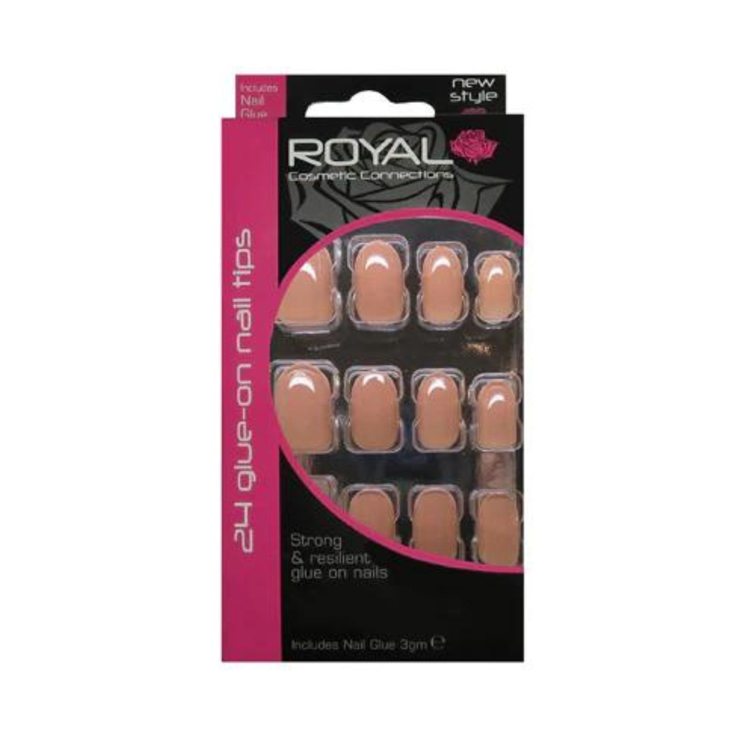 Royal 24 False Nails Caramel Silk