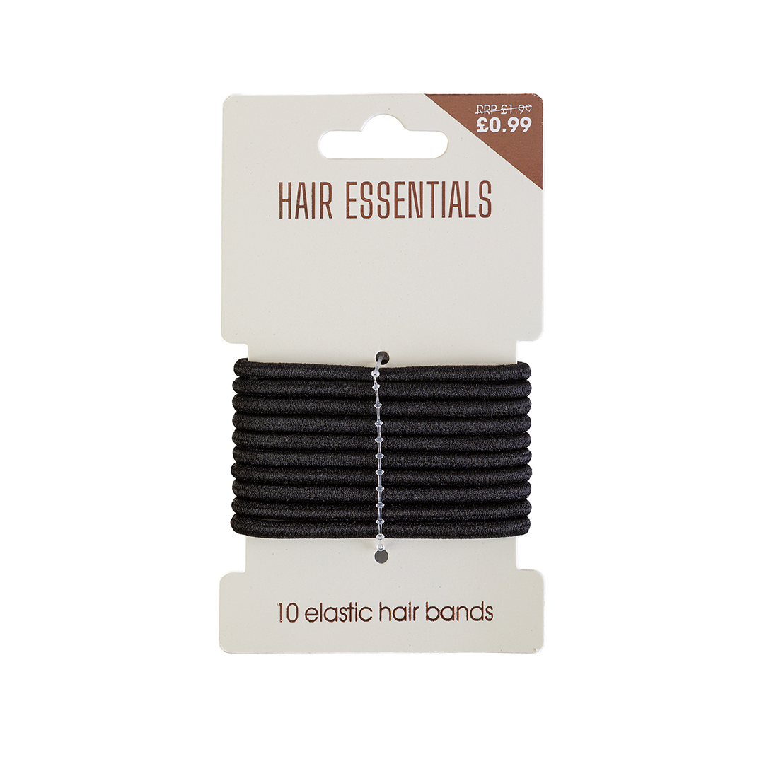 Beauty Outlet 10 Black Elastics BEAU223