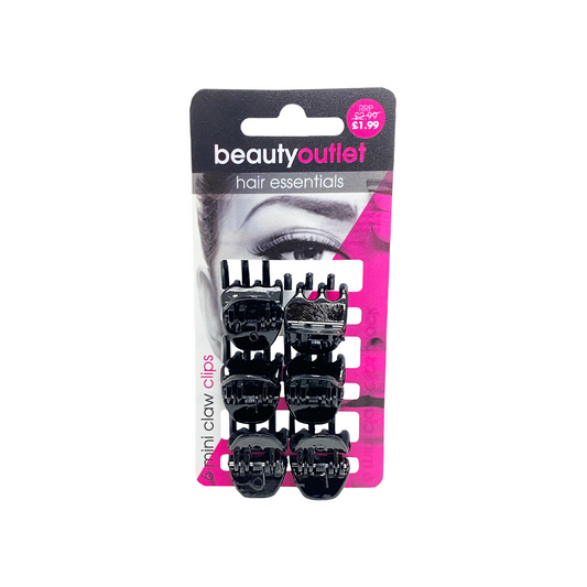 Beauty Outlet 6 Mini Claw Clips Black BEAU151