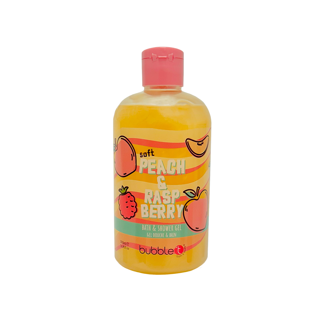 bubble t Bath & Shower Gel Soft Peach & Raspberry 500ml
