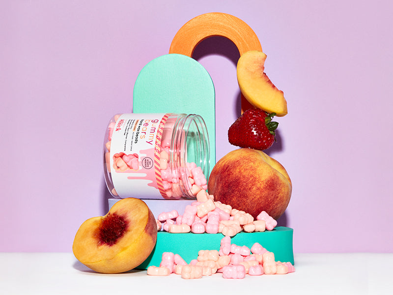 Sliick Hard Wax Hair Removal Beads Gummy Strawberry & Peach 226g