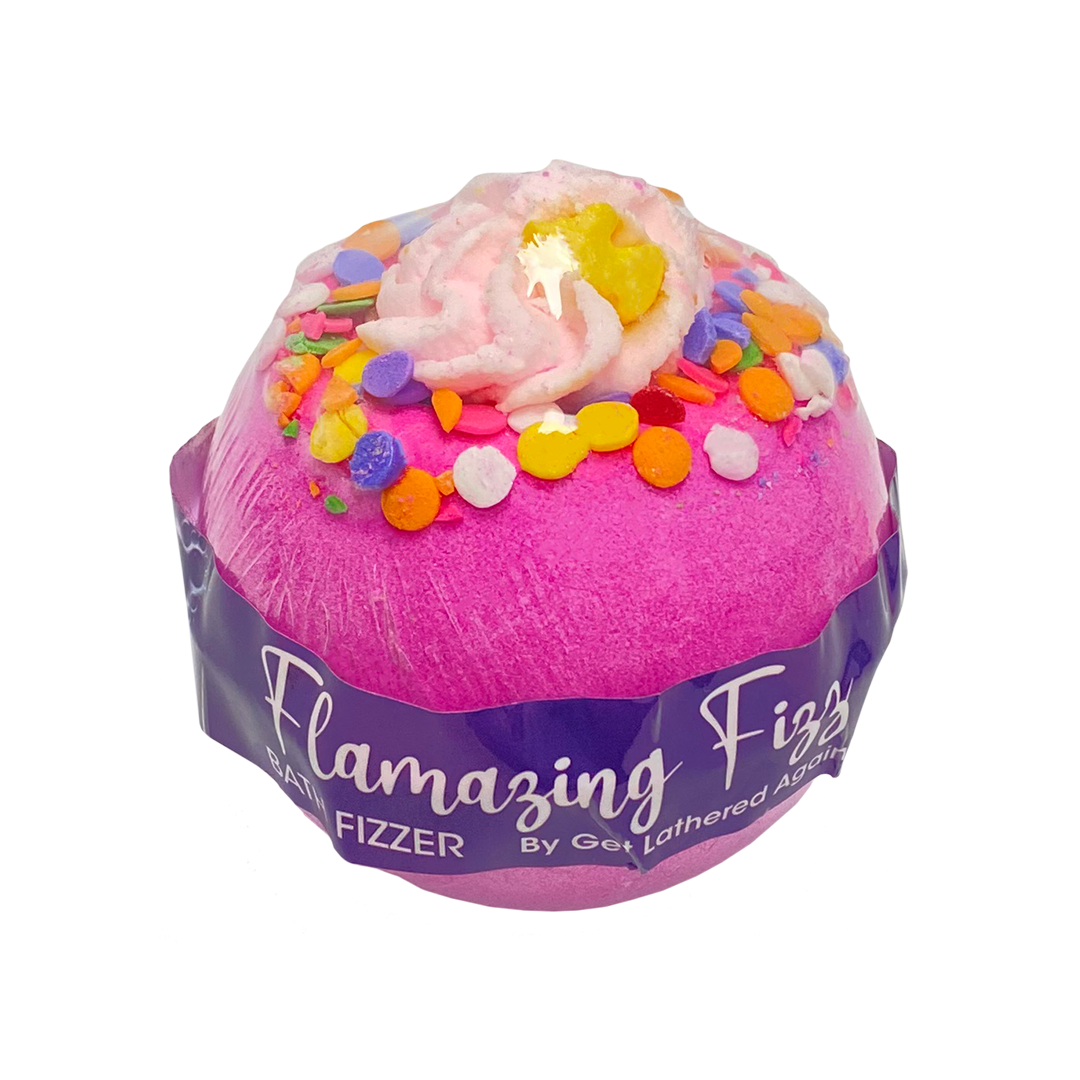 Get Lathered Again Bath Fizzer Flamazing Fizz