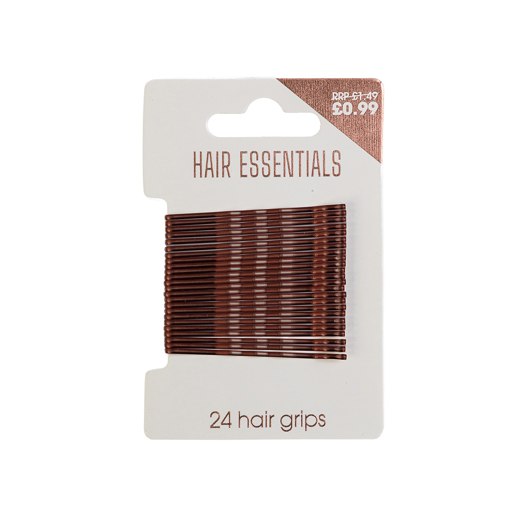 Beauty Outlet 24 Hair Grips Brown BEAU281