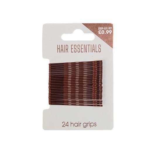 Beauty Outlet 24 Hair Grips Brown BEAU281