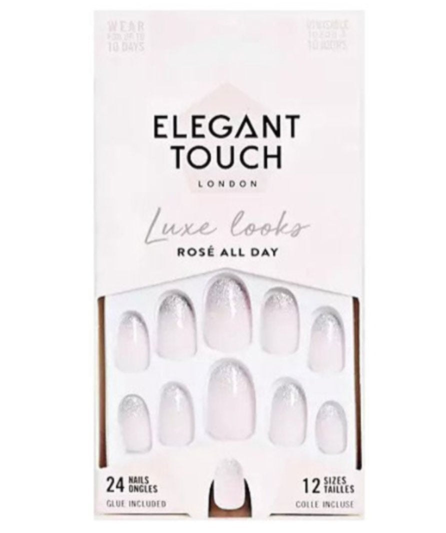 Elegant Touch False Nails Luxe Looks Rose All Day