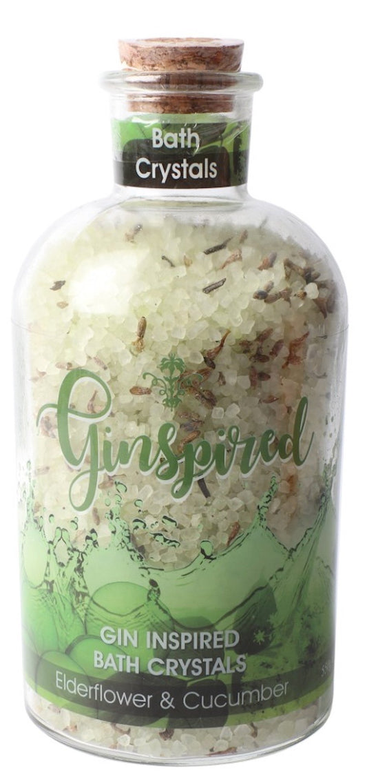 Ginspired Bath Crystals Elderflower & Cucumber 550g