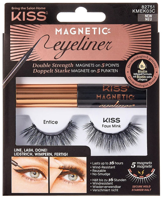 Kiss Magnetic Lash False Eyelashes Entice W Eyeliner