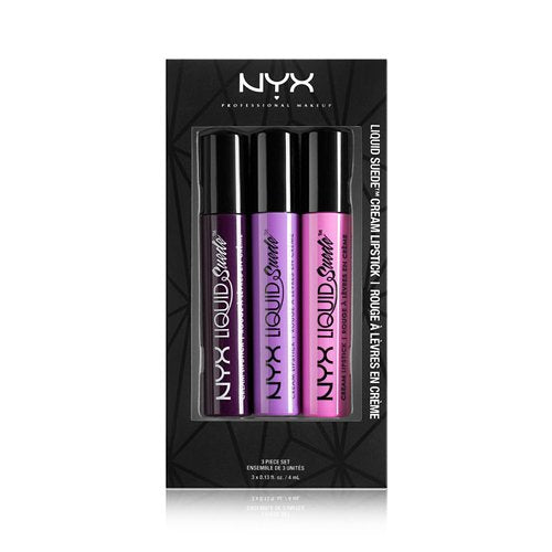 NYX Liquid Suede Cream Set Lipstick Subversive Socialite19 Sway06 Respect The Pink13 3 X 4ml