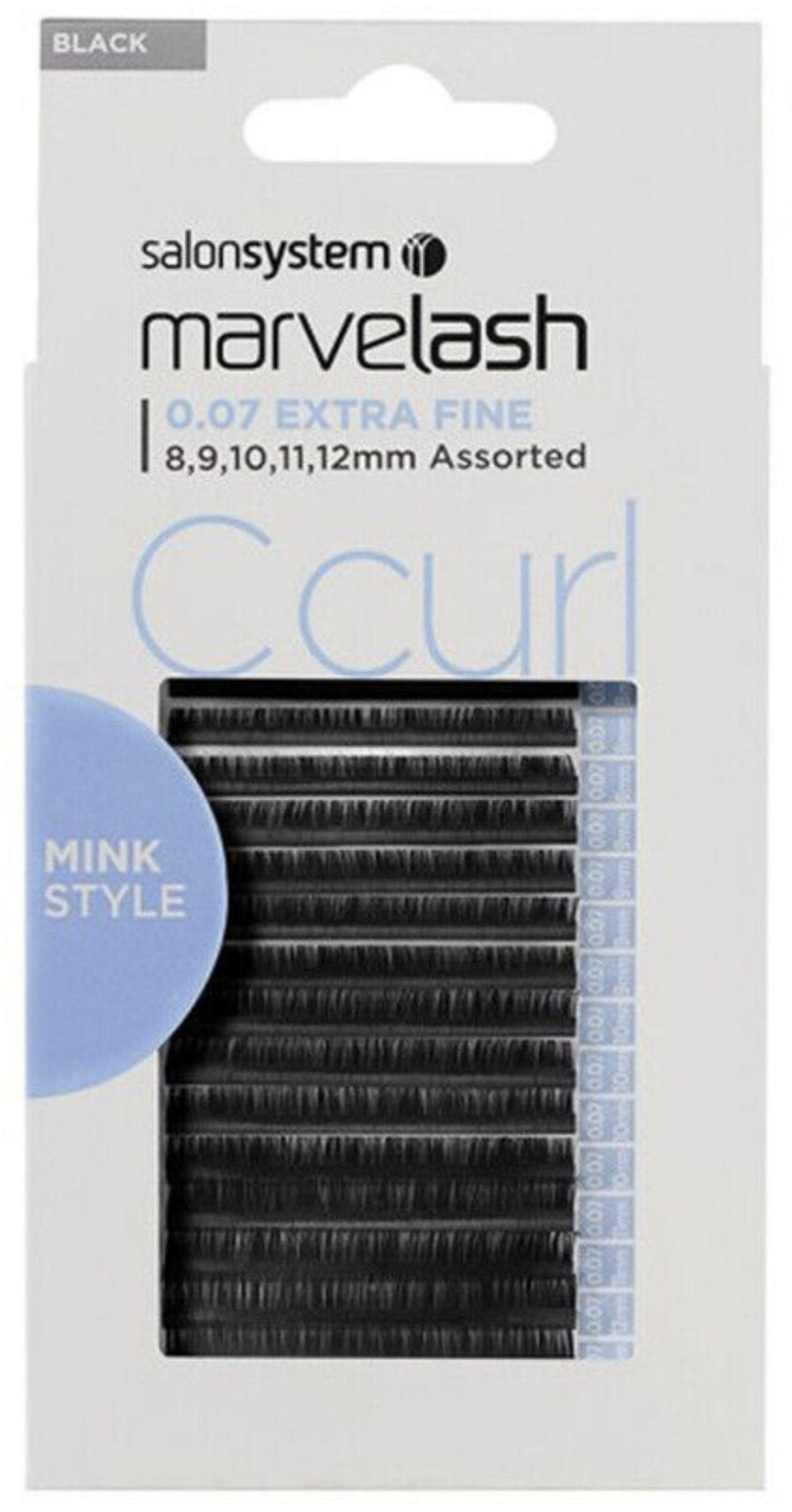 Salon System Marvelash 0.07 Volume Lashes 8-12mm Black